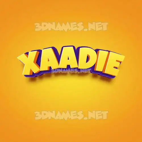 xaadie in Orange Toon style - 3D name wallpaper xaadie in Orange Toon style - 3D name wallpaper