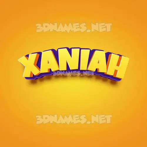 xaniah in Orange Toon style - 3D name wallpaper
