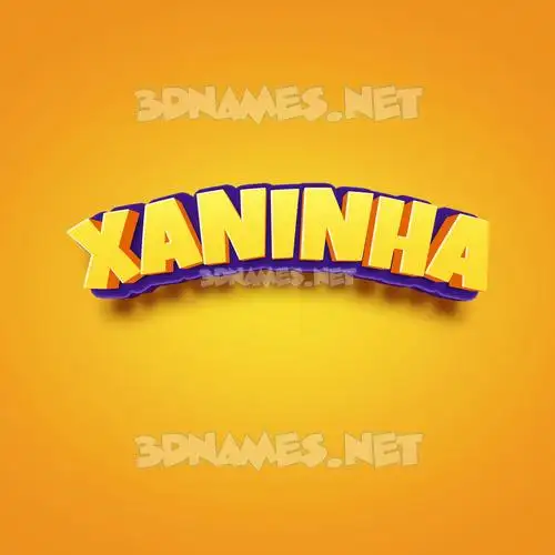 xaninha in Orange Toon style - 3D name wallpaper xaninha in Orange Toon style - 3D name wallpaper