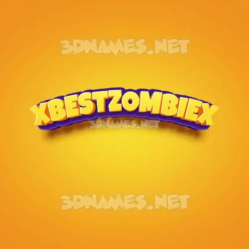 xbestzombiex in Orange Toon style - 3D name wallpaper