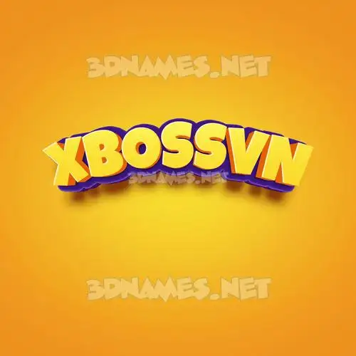 xbossvn in Orange Toon style - 3D name wallpaper xbossvn in Orange Toon style - 3D name wallpaper