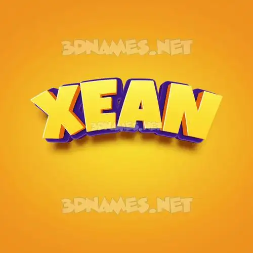 xean in Orange Toon style - 3D name wallpaper xean in Orange Toon style - 3D name wallpaper