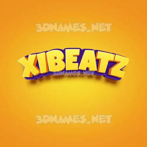 xibeatz in Orange Toon style - 3D name wallpaper
