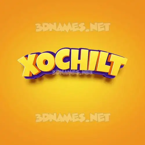 xochilt in Orange Toon style - 3D name wallpaper xochilt in Orange Toon style - 3D name wallpaper