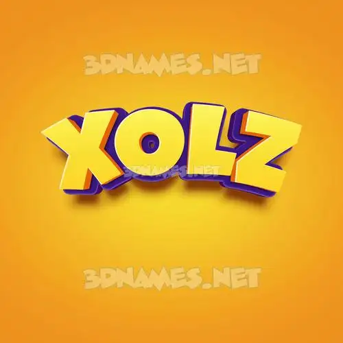 xolz in Orange Toon style - 3D name wallpaper xolz in Orange Toon style - 3D name wallpaper