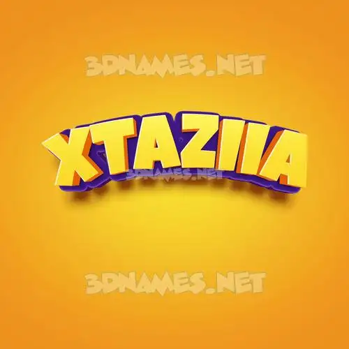 xtaziia in Orange Toon style - 3D name wallpaper xtaziia in Orange Toon style - 3D name wallpaper