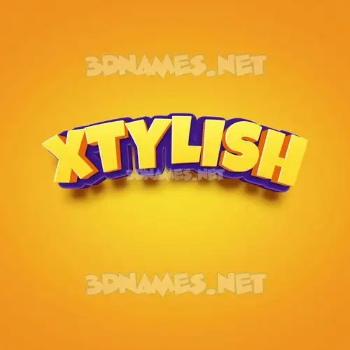 xtylish in Orange Toon style - 3D name wallpaper xtylish in Orange Toon style - 3D name wallpaper