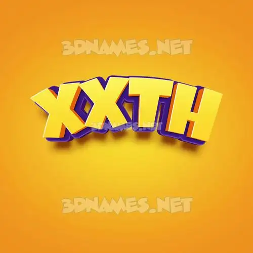 xxth in Orange Toon style - 3D name wallpaper xxth in Orange Toon style - 3D name wallpaper