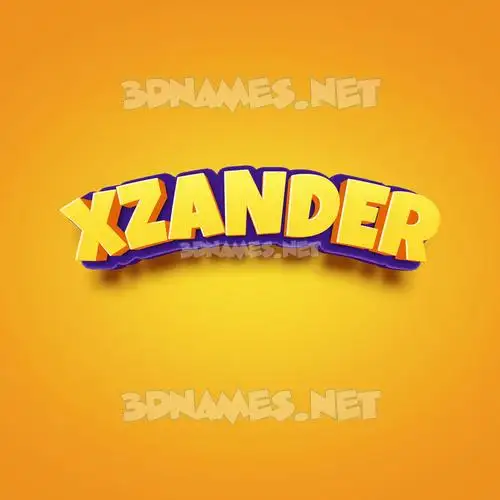 xzander in Orange Toon style - 3D name wallpaper xzander in Orange Toon style - 3D name wallpaper