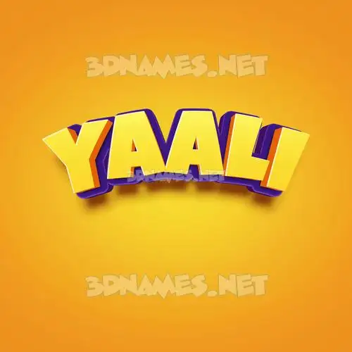 yaali in Orange Toon style - 3D name wallpaper yaali in Orange Toon style - 3D name wallpaper