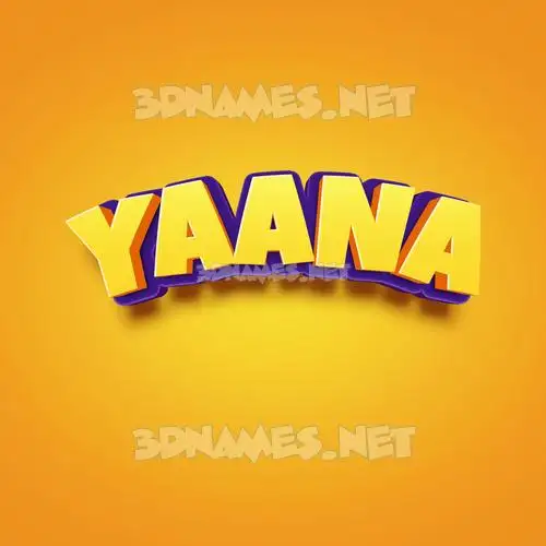 yaana in Orange Toon style - 3D name wallpaper yaana in Orange Toon style - 3D name wallpaper