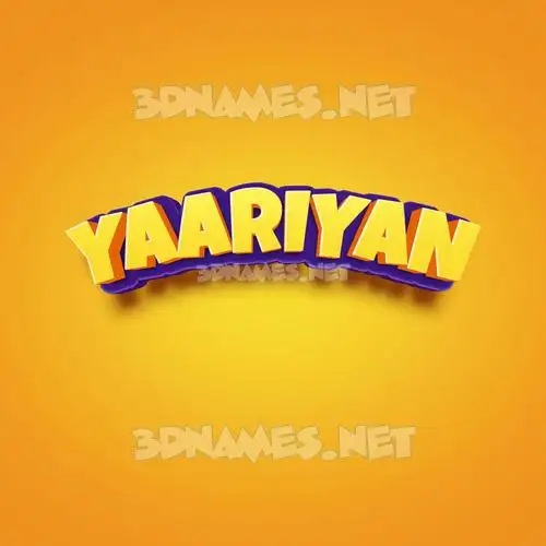 yaariyan in Orange Toon style - 3D name wallpaper yaariyan in Orange Toon style - 3D name wallpaper