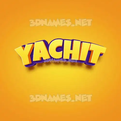 yachit in Orange Toon style - 3D name wallpaper yachit in Orange Toon style - 3D name wallpaper