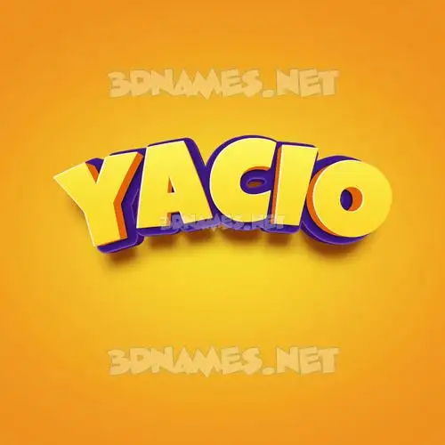 yacio in Orange Toon style - 3D name wallpaper yacio in Orange Toon style - 3D name wallpaper