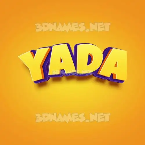 yada in Orange Toon style - 3D name wallpaper yada in Orange Toon style - 3D name wallpaper