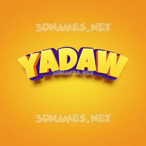 yadaw in Orange Toon style - 3D name wallpaper