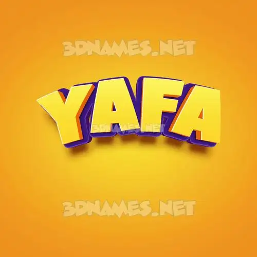 yafa in Orange Toon style - 3D name wallpaper yafa in Orange Toon style - 3D name wallpaper