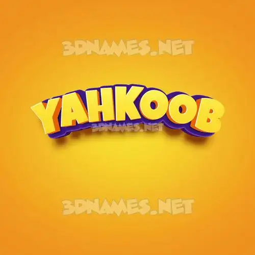 yahkoob in Orange Toon style - 3D name wallpaper yahkoob in Orange Toon style - 3D name wallpaper