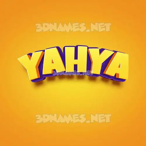 yahya in Orange Toon style - 3D name wallpaper yahya in Orange Toon style - 3D name wallpaper