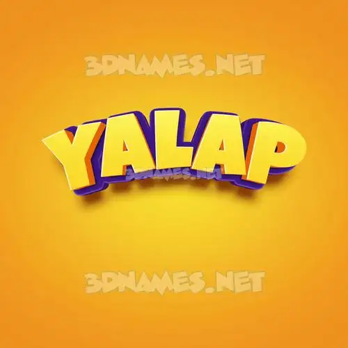 yalap in Orange Toon style - 3D name wallpaper