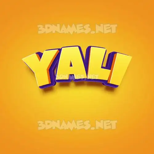 yali in Orange Toon style - 3D name wallpaper yali in Orange Toon style - 3D name wallpaper