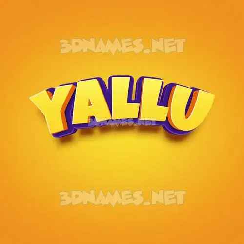yallu in Orange Toon style - 3D name wallpaper yallu in Orange Toon style - 3D name wallpaper