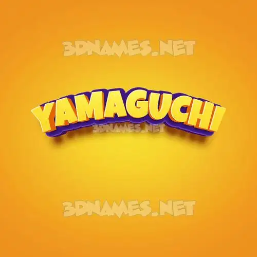 yamaguchi in Orange Toon style - 3D name wallpaper yamaguchi in Orange Toon style - 3D name wallpaper