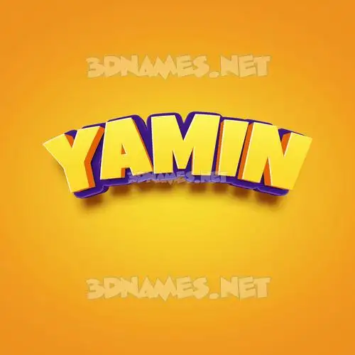 yamin in Orange Toon style - 3D name wallpaper yamin in Orange Toon style - 3D name wallpaper