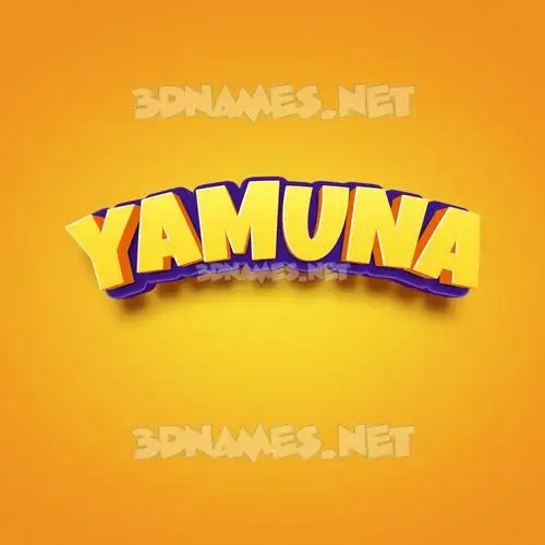 yamuna in Orange Toon style - 3D name wallpaper