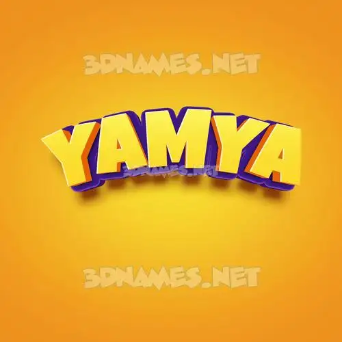 yamya in Orange Toon style - 3D name wallpaper yamya in Orange Toon style - 3D name wallpaper