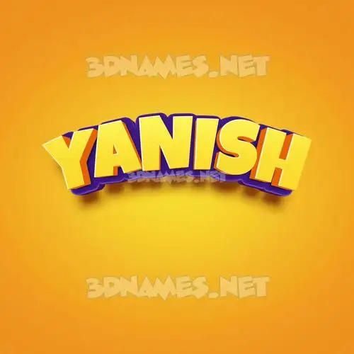 yanish in Orange Toon style - 3D name wallpaper yanish in Orange Toon style - 3D name wallpaper