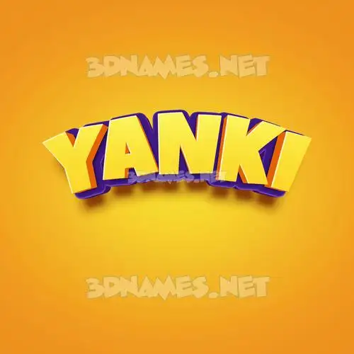 yanki in Orange Toon style - 3D name wallpaper yanki in Orange Toon style - 3D name wallpaper