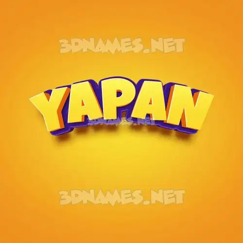 yapan in Orange Toon style - 3D name wallpaper yapan in Orange Toon style - 3D name wallpaper