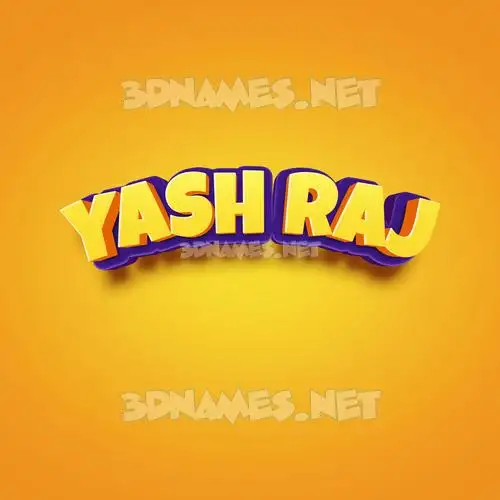 yash raj in Orange Toon style - 3D name wallpaper