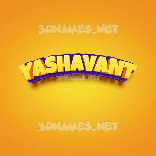 yashavant in Orange Toon style - 3D name wallpaper