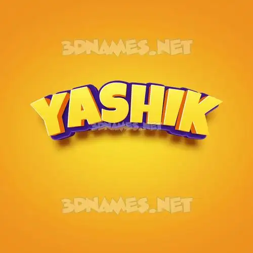 yashik in Orange Toon style - 3D name wallpaper