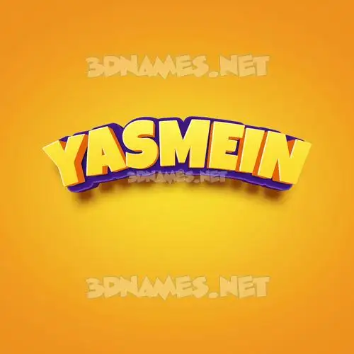 yasmein in Orange Toon style - 3D name wallpaper yasmein in Orange Toon style - 3D name wallpaper