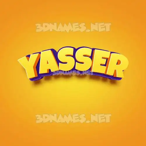 yasser in Orange Toon style - 3D name wallpaper yasser in Orange Toon style - 3D name wallpaper