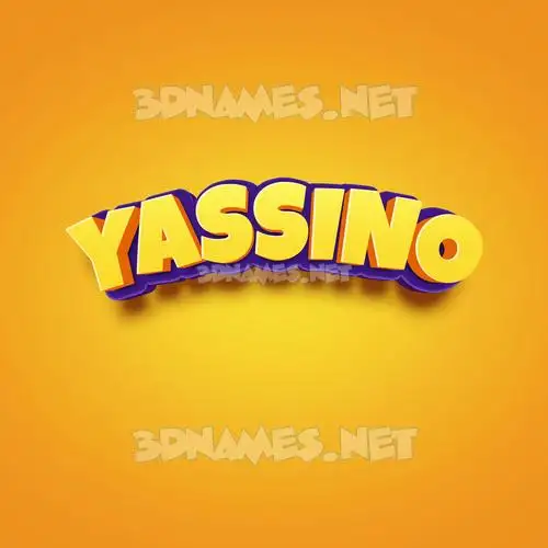 yassino in Orange Toon style - 3D name wallpaper yassino in Orange Toon style - 3D name wallpaper
