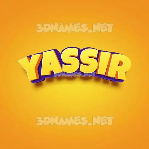 yassir in Orange Toon style - 3D name wallpaper yassir in Orange Toon style - 3D name wallpaper