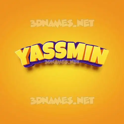 yassmin in Orange Toon style - 3D name wallpaper