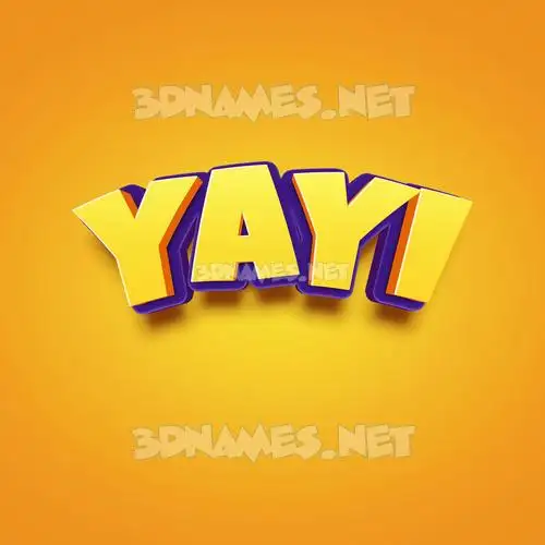 yayi in Orange Toon style - 3D name wallpaper yayi in Orange Toon style - 3D name wallpaper