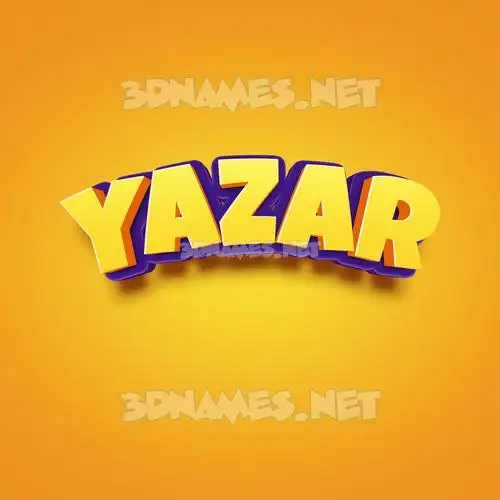 yazar in Orange Toon style - 3D name wallpaper yazar in Orange Toon style - 3D name wallpaper