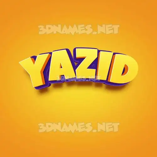 yazid in Orange Toon style - 3D name wallpaper yazid in Orange Toon style - 3D name wallpaper