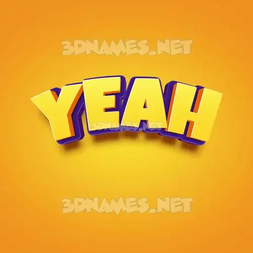 yeah in Orange Toon style - 3D name wallpaper yeah in Orange Toon style - 3D name wallpaper