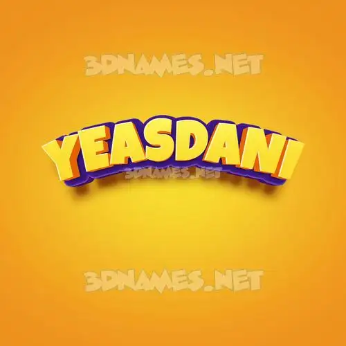 yeasdani in Orange Toon style - 3D name wallpaper yeasdani in Orange Toon style - 3D name wallpaper