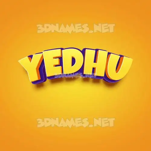 yedhu in Orange Toon style - 3D name wallpaper yedhu in Orange Toon style - 3D name wallpaper