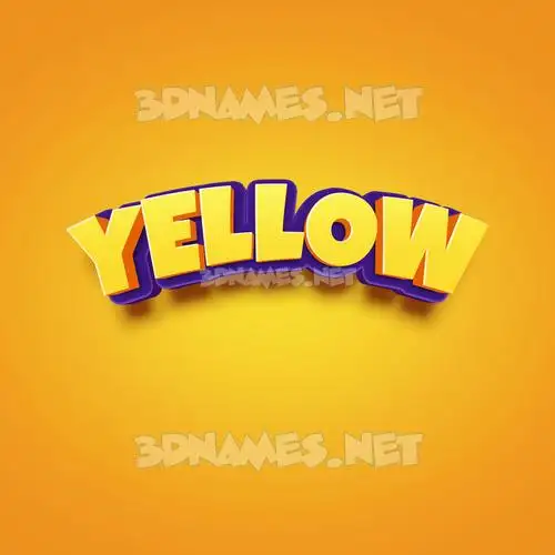 yellow in Orange Toon style - 3D name wallpaper yellow in Orange Toon style - 3D name wallpaper