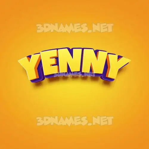 yenny in Orange Toon style - 3D name wallpaper yenny in Orange Toon style - 3D name wallpaper
