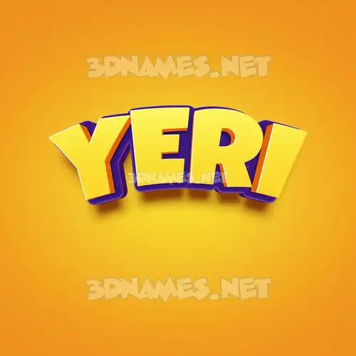 yeri in Orange Toon style - 3D name wallpaper yeri in Orange Toon style - 3D name wallpaper